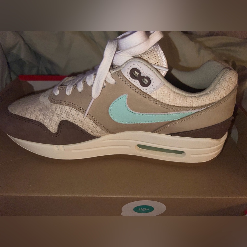 Nike Sneakers with Mint and Brown Accents